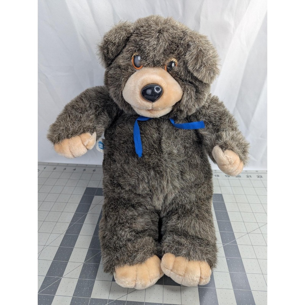 Hasbro Softies Bingo‎ Bear Plush Puppet WORKS 1986 Stuffed Animal Toy
